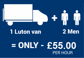 Removals services, Luton type van + 2 Men £55.00 per hour